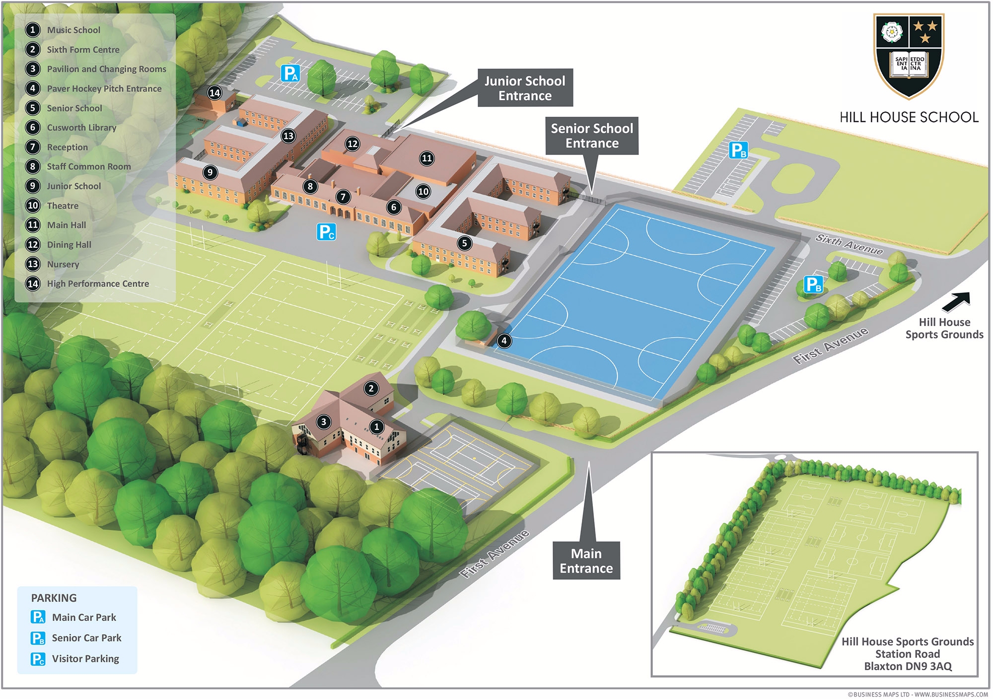 Hill House School - Location